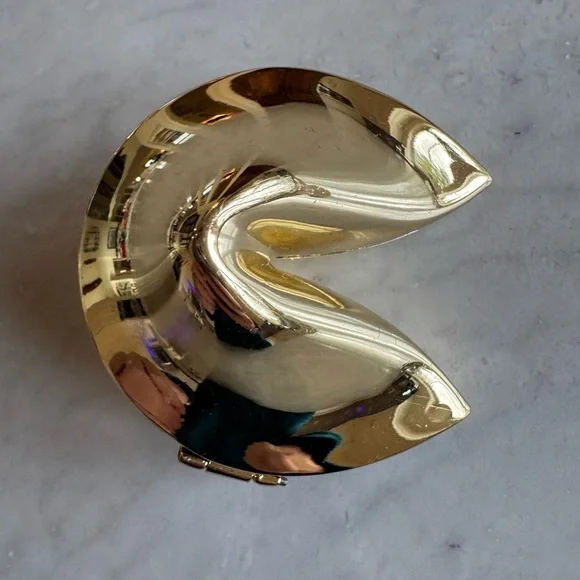 Gold plated Fortune Cookie box - Picture 6 of 8